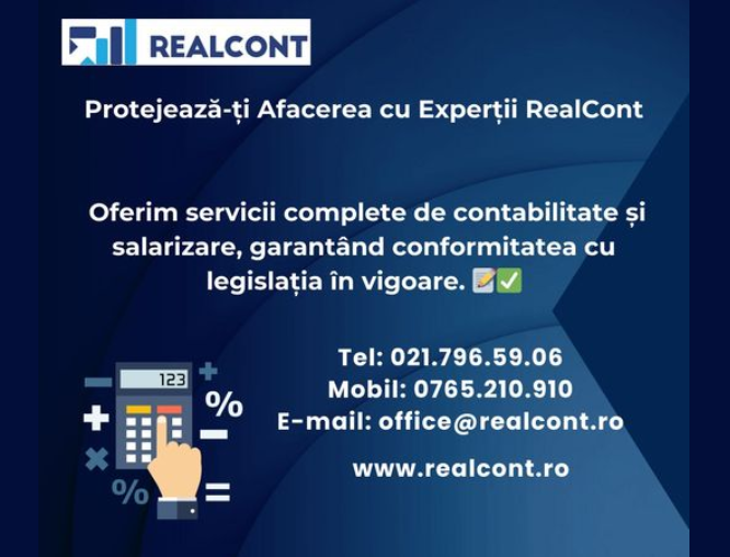 RealCont: Externalizarea Serviciilor Contabile – Eficiență și Siguranță pentru Afacerea Ta