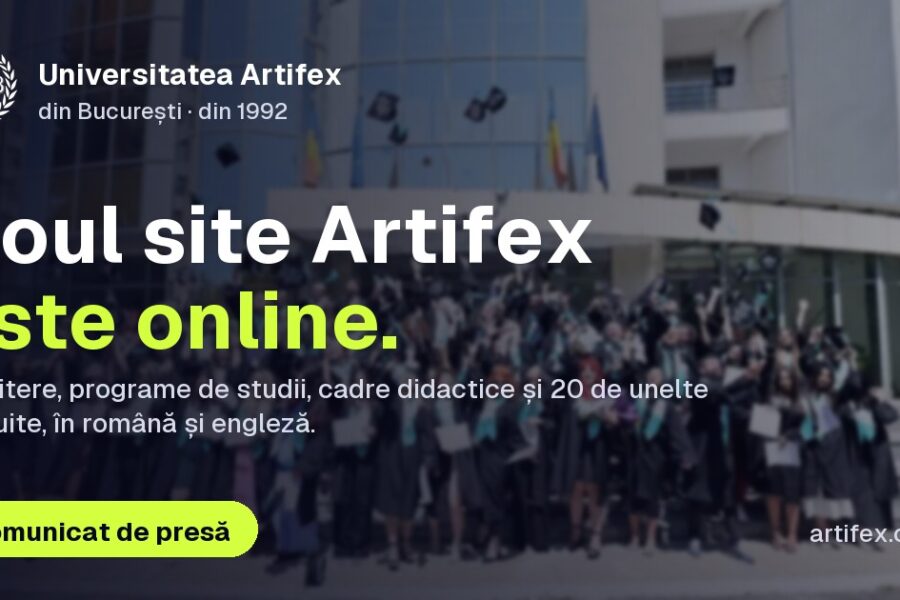 Universitatea ARTIFEX din București face un nou pas spre viitor: lansarea noului website oficial marchează o etapă importantă în procesul de modernizare și transformare digitală